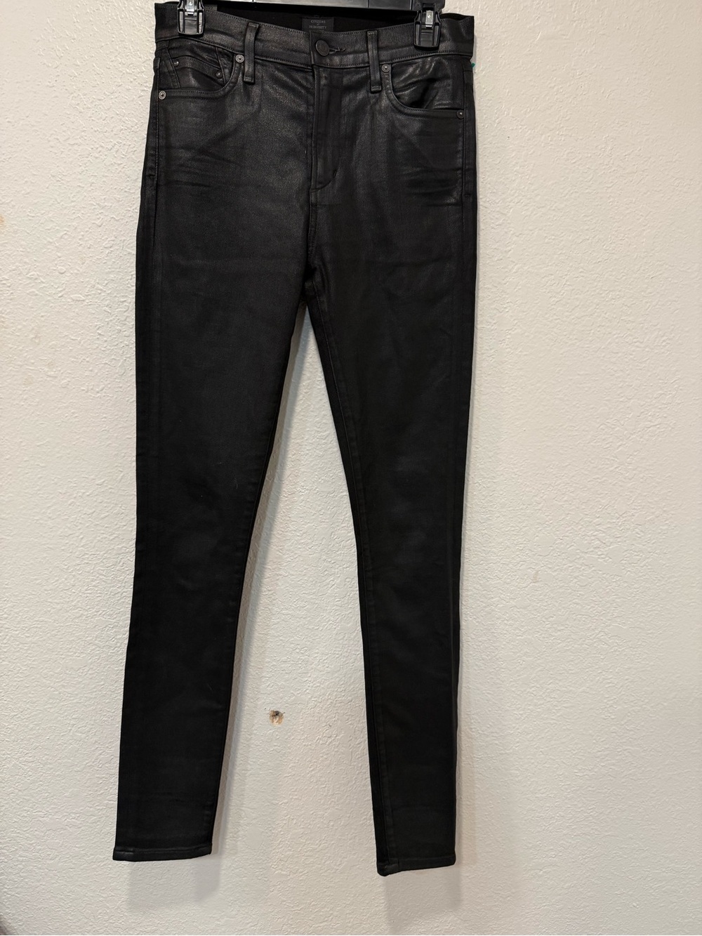 “Citizens of Humanity Rocket High Rise Skinny Black Coated Jeans Women’s”Sz 27